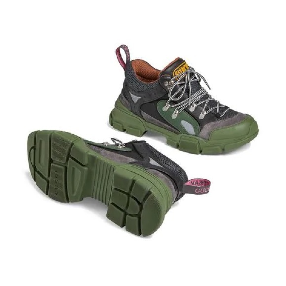 GUCCI LEATHER FLASHTREK LOW TOP SNEAKERS (men’s) - Picture 4 of 7